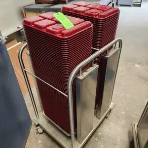 Cart of Divided Serving Trays