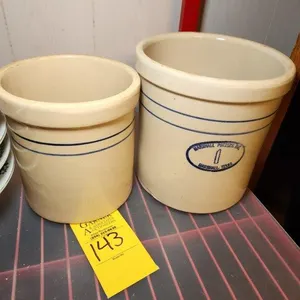 Small Crock & Marshall Pottery Crock, Marshall TX