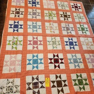 Multi Color Ohio Star Quilt 88"x73"