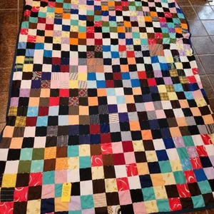 Patchwork Squares Quilt 97"x74"