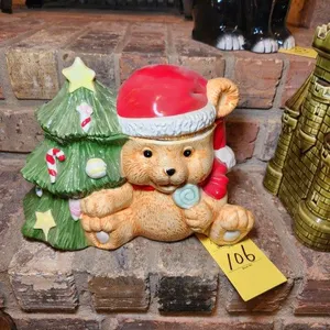Christmas Bear Cookie Jar