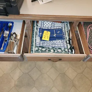 Contents of Island Drawers - Silverware & Misc.