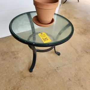Small Patio Table & Pot