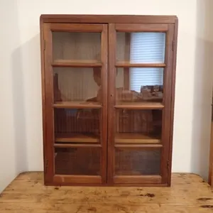 Vintage Wooden Display Cabinet/Bookcase