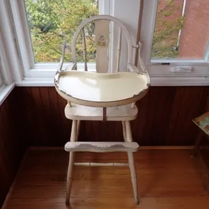 1930s Wooden Child's High Chair