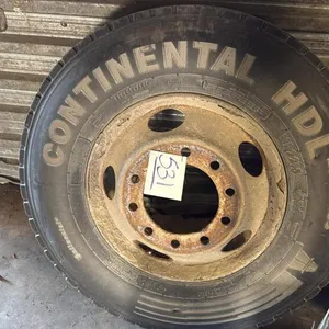 11R22.5 Continental Semi Tire on steel rim