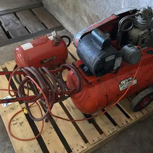 Air-o-Matic electric air compressor with portable air tank
