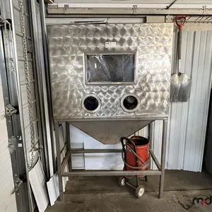 Homebuilt 48"x24"x76" Stainless Steel Sandblasting Cabinet w/ PowerFist 95LB Sandblaster
 UNRESERVED