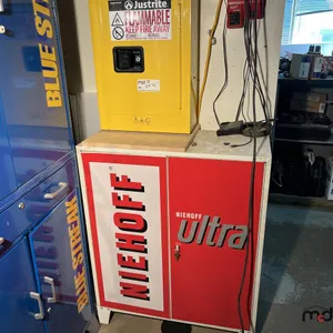 Justrite Flammables Cabinet & Niehoff Storage Cabinet w/ Key
 UNRESERVED