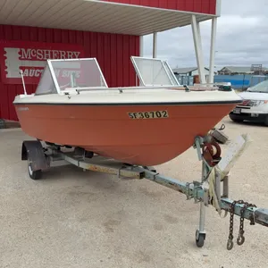 16FT FG Vangard Boat, Outboard 85HP Motor, Not Running, w/ Trolling Motor and Trailer. No TOD. 