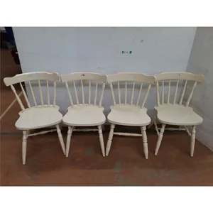 *(4) Painted Wooden Chairs 30" Tall- Cannot Ship