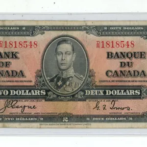 1937 Two Dollar Bill.