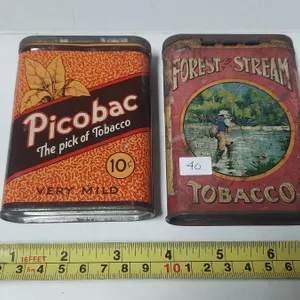 Forest Stream and Picobac Tobacco Tins.