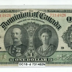 1911 Large Size One Dollar Bill.