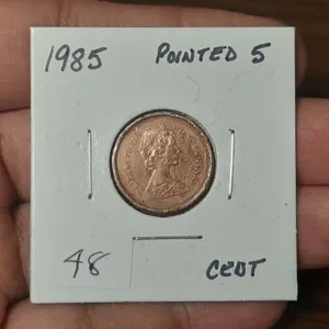 1885 Pointed 5 Canada Cent.