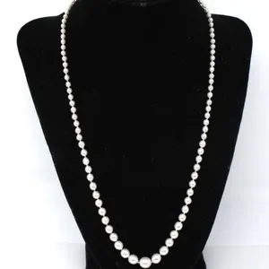 GRADUATED PEARL NECKLACE W 10KT CLASP $600