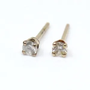 14KT DIAMOND STUD EARRINGS $300.00