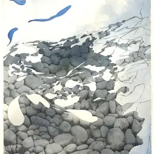 KAREN PHILLIPS CURRAN PEBBLES IN WATER