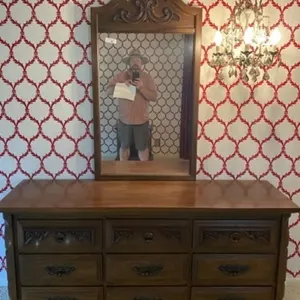 Stanley Lowboy Mirrored Dresser