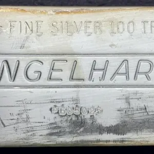 100 Troy Oz. Silver Bar By Engelhard w/