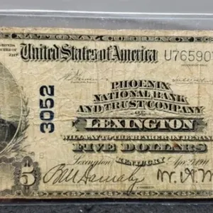 1902 $5 Large Size National Currency Note