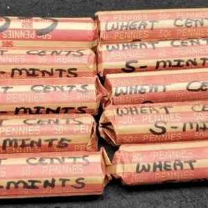 (10) Rolls S Mint Wheat Cents