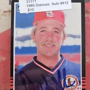 1985 DONRUSS DAVE VON OHLEN AUTO #412