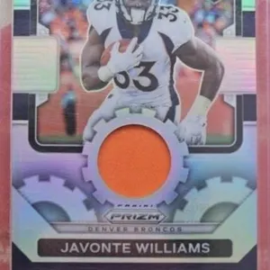 2021 PANINI JAVONTE WILLIAMS RC PATCH