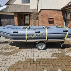 Perun Outdoor ~14' Inflatable Boat w/ Cover &