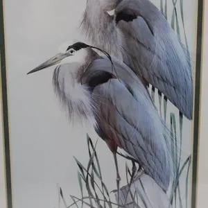 Art Lamay Print Blue Odyssey Herons 11x14 inches