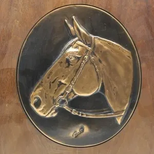 Bruce Fox Hand Worked Copper Plaque Horse