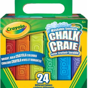 New Crayola 24-Count Sidewalk Chalk Washable...