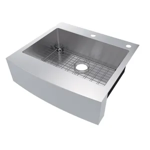 SS Single Bowl Curved Farmhouse Sink