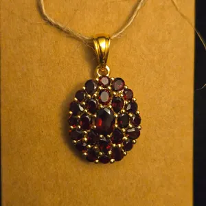 Dark Red Gemstone Pendant
