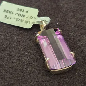 Bi-Color Purple Stone 18.9ct Pendant