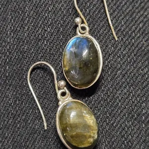 Dark Blue Drop Earrings