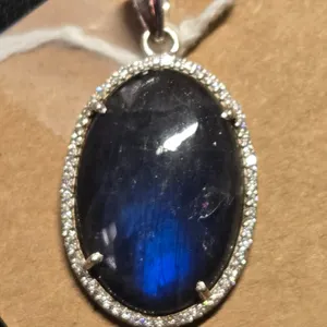 Pendant with Gemstone Halo