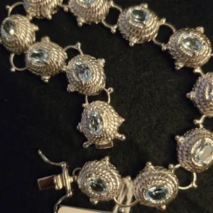 Sterling Silver Skye Blue Stone Bracelet