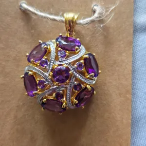 Gemstone Pendant Stamped 925
