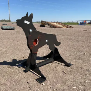 AR500 Steel Coyote Shooting Target with Heart Flapper