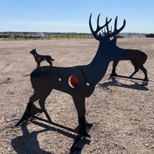 AR500 Steel Deer Shooting Target with Heart Flapper