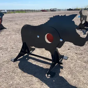 AR500 Steel Boar Shooting Target with Heart Flapper