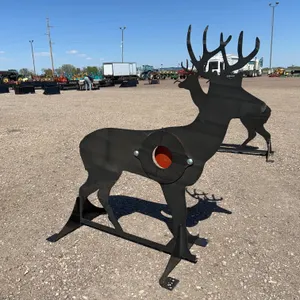 AR500 Steel Deer Shooting Target with Heart Flapper