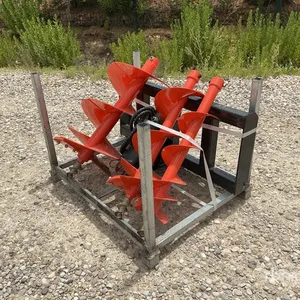 Quantity of (3) 2026 STARVOX SV-AG42 42"fits CAT Skid Steer Auger (Unused)
