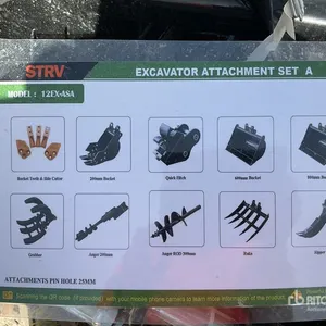 Quantity of (10) 2026 STARVOX 12EX-ASA Excavator Attachments (Unused)