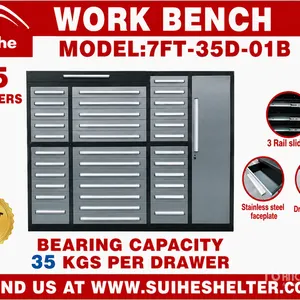 2026 Suihe NWB-H35DS-7 7 ft 35-Drawer Workbench (Unused)