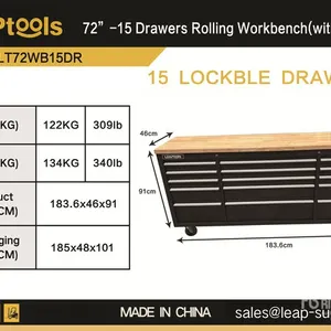 LEAPtools 1836 mm 15-Drawer Workbench (Unused)