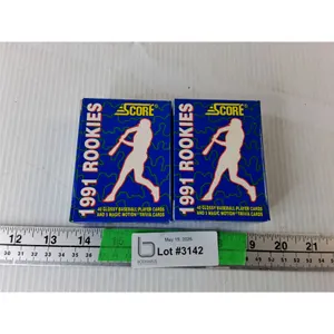 (2) Score 1991 Rookies MLB Card Sets, Appear New- Cannot Authenticate
