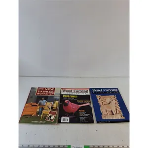 (3) Books: The New Yankee Workshop, Wood Carving Illustrated, Relief Carving