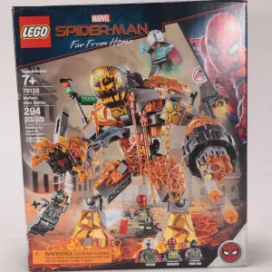 Lego- Marvel Spider-Man Far From Home "Molten Man Battle" no. 76128, new in factory sealed packaging